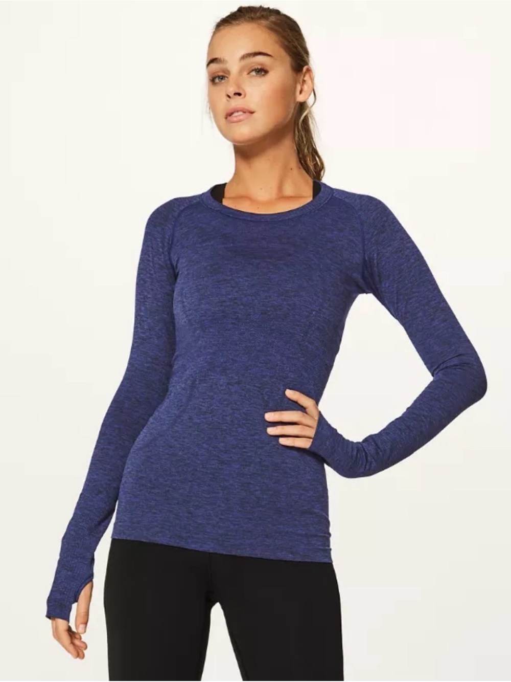 Lululemon Women’s Swiftly Tech Long Sleeve Crew Neck Athletic Shirt In Blue-2